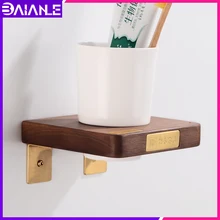 Toothbrush Holder Wall Mounted Glass Cup Tumbler Holder Brass Wood Bathroom Accessories Tooth Brush Holder Set Nordic Style Toothbrush Holder Wall Mounted Glass Cup Tumbler Holder Brass Wood Bathroom Accessories Tooth Brush Holder Set Nordic Style