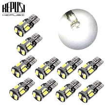 10PCS T10 Canbus LED Error Free 194 168 10SMD 5730 LED Car Instrument Panel lamp Clearance lamp License Plate Bulb 12V White