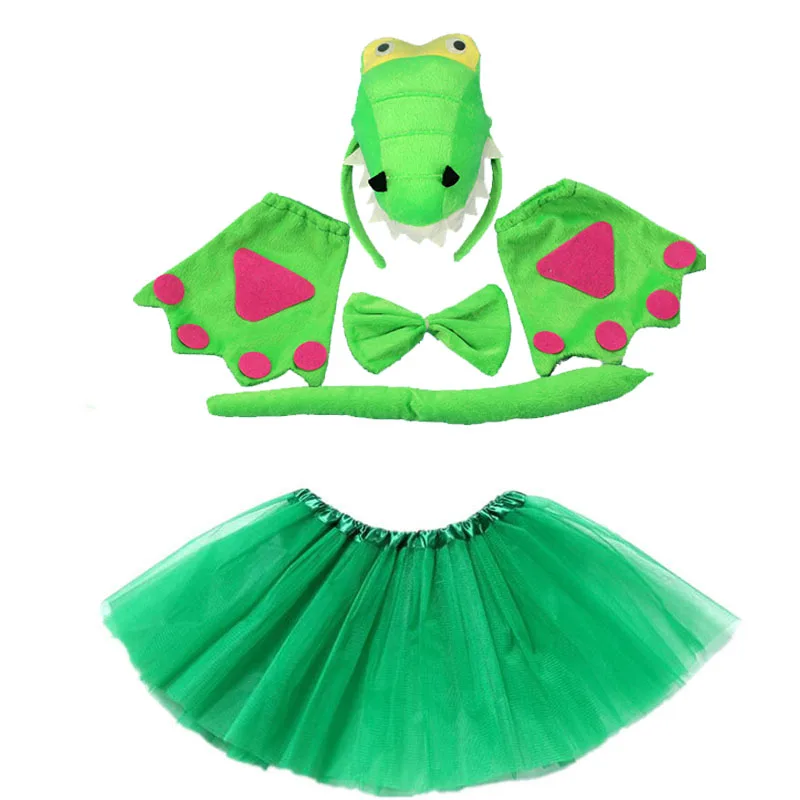 Halloween Party Adult Women Black Cat Headband Paw Tail Bow Gauze Skirt Costume