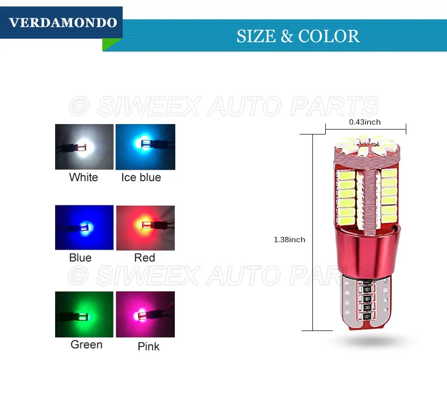 Автомобильные аксессуары T10 W5W 4014 светодиодный 57 SMD Авто Canbus без ошибок Клин несколько огней дневные ходовые лампы Интерьер купольная лампа 12 В