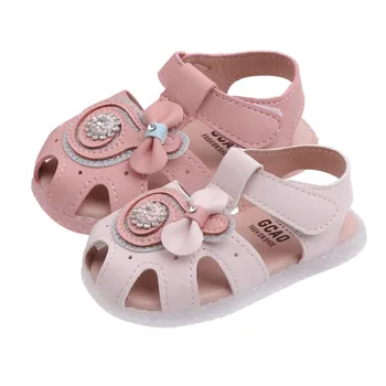 

Girls Sandals Toddler Little Girls Sandals Leather Princess Flower Shoes Soft Baby Kids Sandals For Girls 15-25