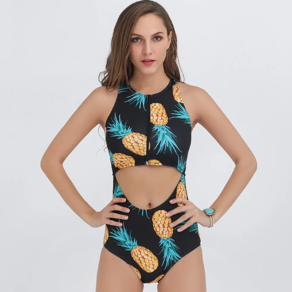 black pineapple swimsuit