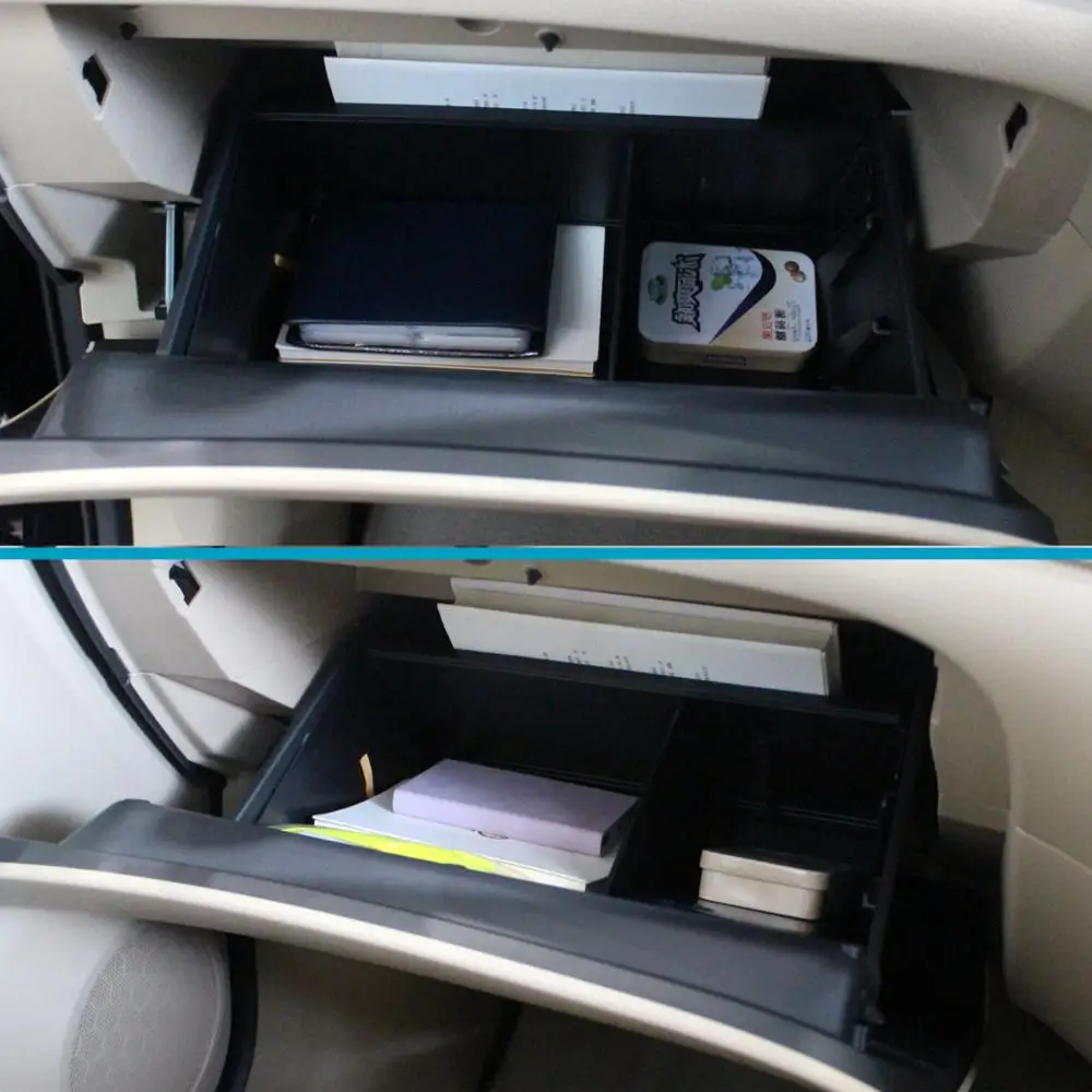 Smabee Car Glove Box Interval Storage For Nissan X-TRAIL~ XTRAIL T32 Accessories Console Tidying Central Storage Box