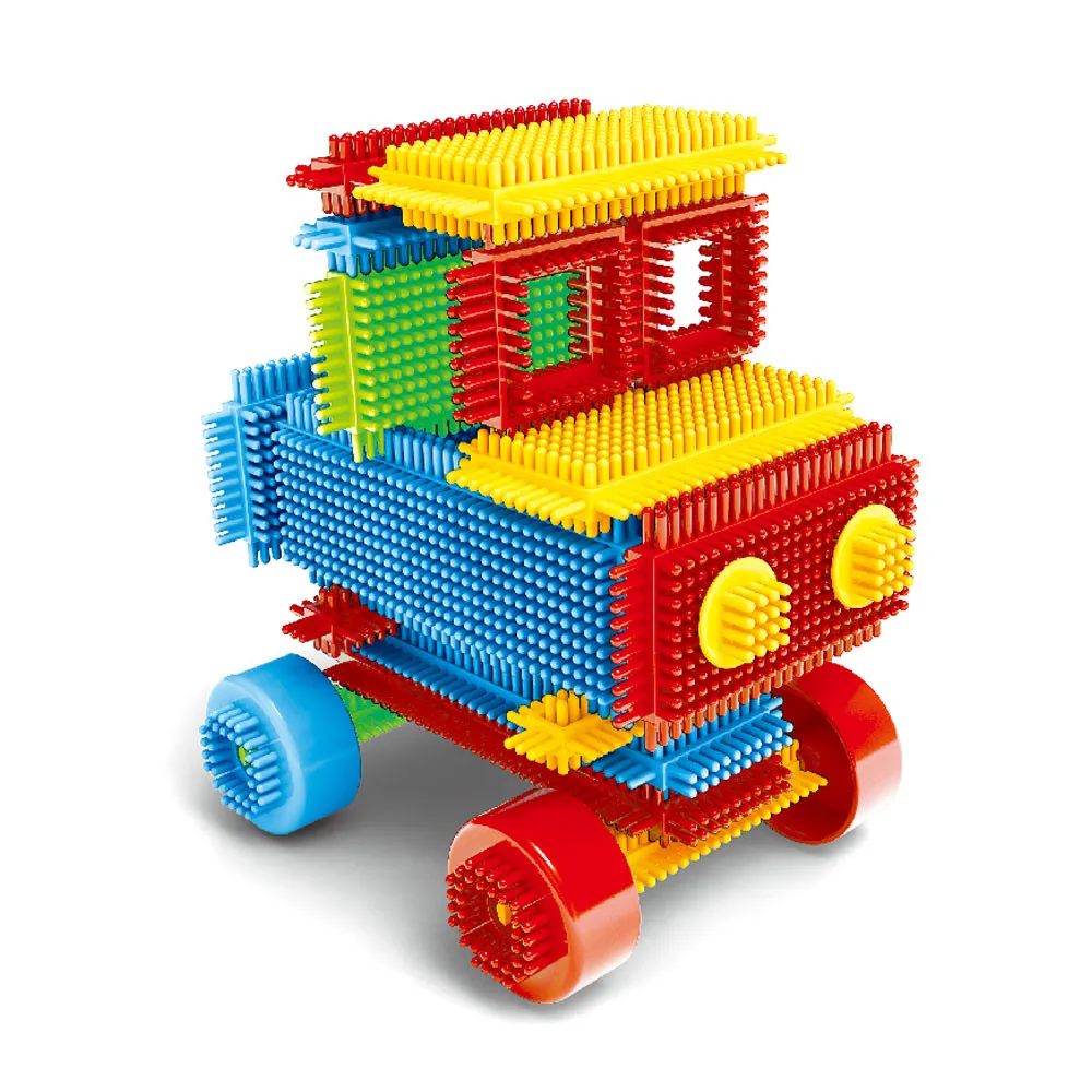 Образовательные детские игрушки 100 шт щетиной формы 3D Строительные блоки плитки строительные игрушечные доски идеальный подарок Y704 - Цвет: A