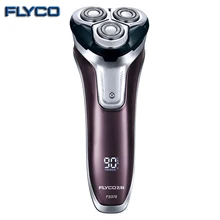 Men's Shaver Flyco Electric Shaver Shaving Knife Led Fast Charge Rechargeable Portable Washable Rechargeable Triple Blade FS376