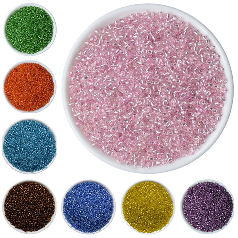 

2MM Silver Lined Round Hole Czech Glass Seed Spacer Beads 1000pcs/lot Austria Crystal Round Beads For Jewelry Making Kids DIY