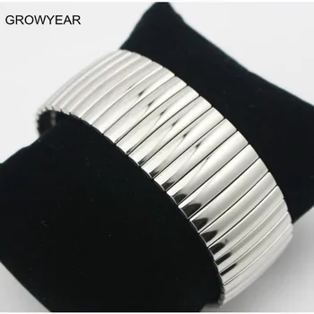 Stainless Steel Fashion Jewelry Bangle Bracelets Casual Women Mens Silver