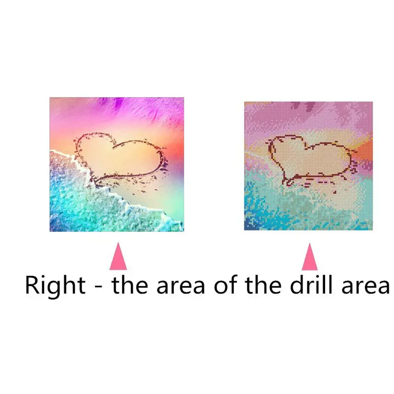 Целый Просверленный Diamond алмазная живопись 5D «сделай сам» фото на заказ Любовь пляж Алмазная вышивка крестиком домашний декор комплект