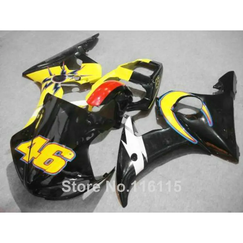 

HOT! ABS fairing kit for YAMAHA R6 2003 2004 2005 black yellow red YZF R6 03 04 05 motorcycle fairings set 1447