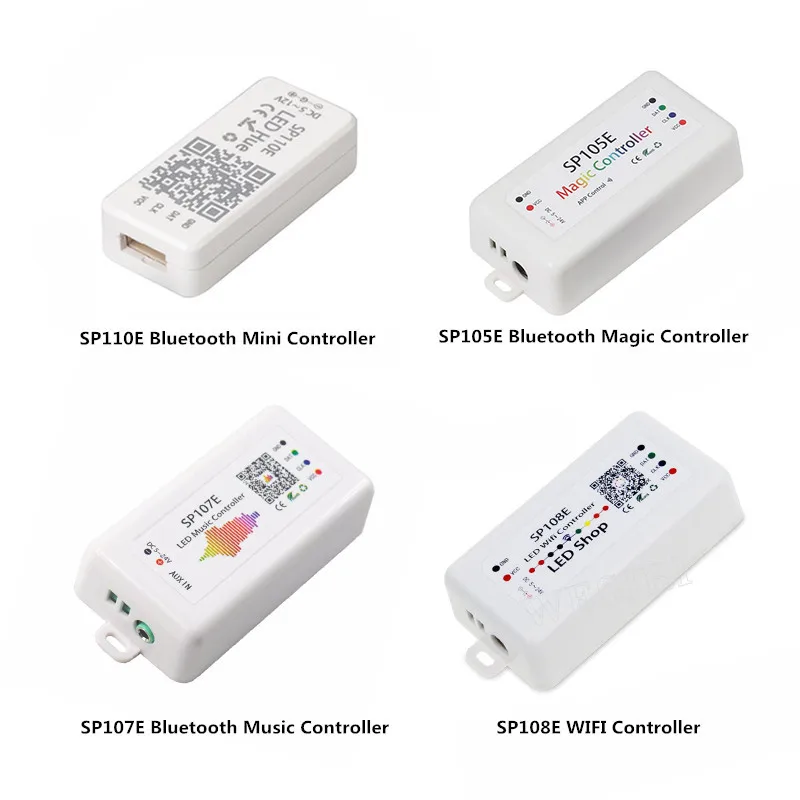 DC5 24V SP110E SP105E SP107E Bluetooth музыкальный контроллер SP108E WIFI для WS2811 WS2812B SK6812 APA102 WS2801