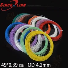 Высокотемпературный провод 5 метров 10AWG 4,2 мм OD FEP F46 49*0,39 мм посеребренный OFC кабель PTFE компенсационный провод