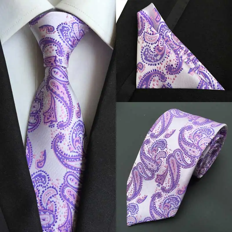Фабрика мужской шелковый галстук и платок Набор шарфов Карманный квадратный галстук вечерние свадебные деловой носовой платок галстуки - Цвет: T-36