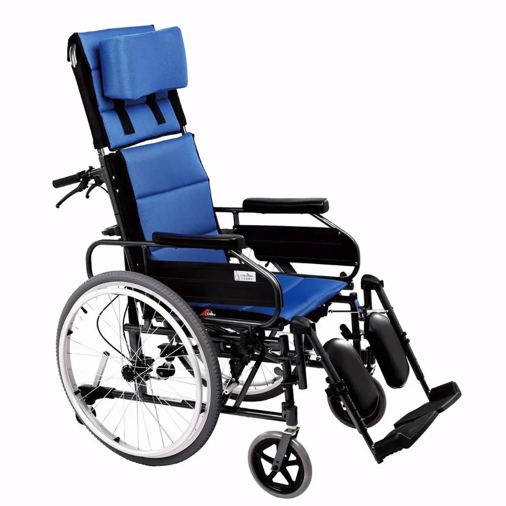 Lightweight Portable Reclining Manual Wheelchair For Handicapped 