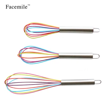 

3PCS/set Silicone Whisk Balloon Whisk Set Wire Whisk Egg Frother Milk Egg Beater Blender Kitchen Utensils Fondant Kitchenware