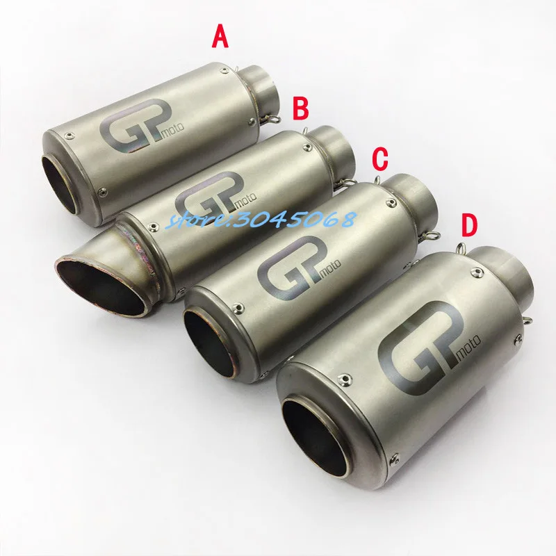 Universal 61mm 51mm Escape de motocicleta modificado ajuste la mayoría de las marcas láser de moto GP moto silenciador proyecto Escape de tubo para Ninja