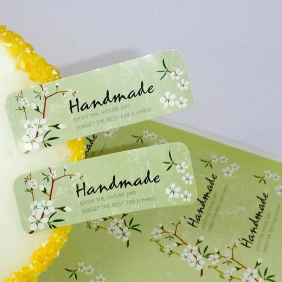 

120PCS/lot Fresh Style Flower Hand Made Seal Sticker High Quality Handmade Gift Label Sticker