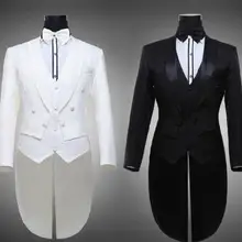 Лидер продаж Фрак Жених Смокинги для женихов Best Man Женихи Для мужчин Нарядные Костюмы для свадьбы Нотч Производительность Костюм на заказ(куртка+ Брюки для девочек+ галстук+ жилет