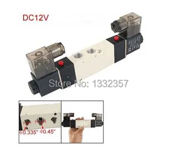 

Free Shipping 1/4'' Ports 4V230C-08 DC 12V 3 Position 5 Way Air Solenoid Valve
