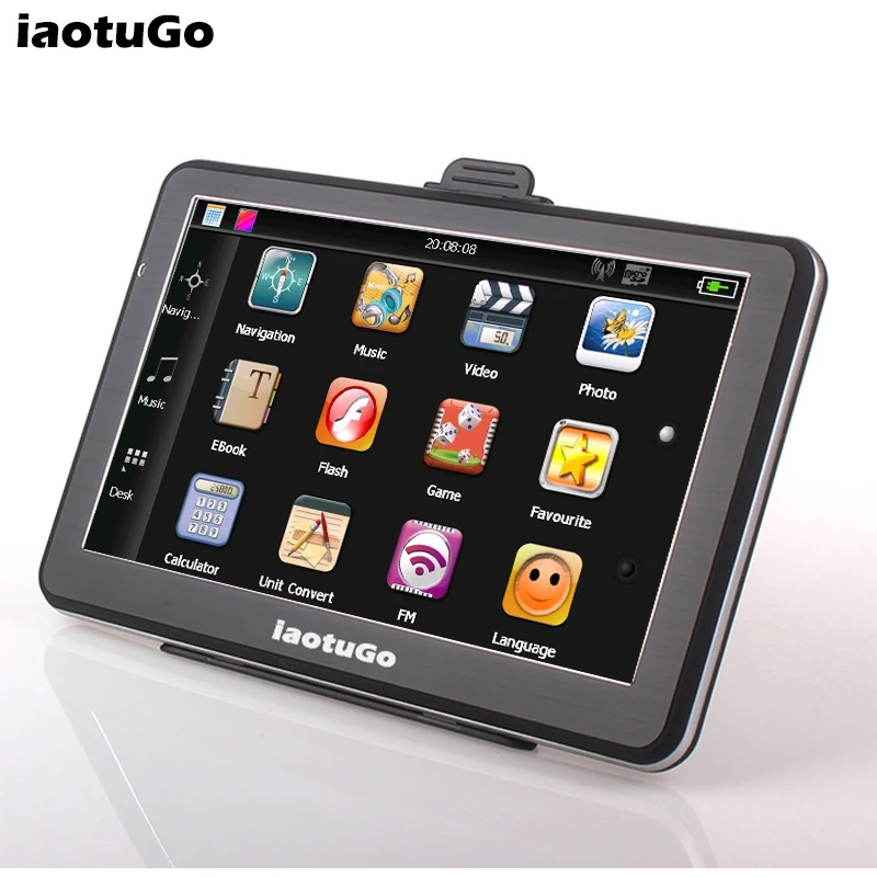 7 дюймовый автомобильный навигатор с gps навигацией HD MTK 256M 8G FM MP3/MP4 обновленные