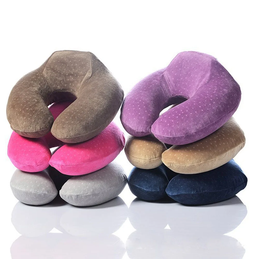 

portable U-Shape Memory Foam Travel Pillow Neck Pillow Travel Comfortable Pillows body support headrest for Sleep Home Textile