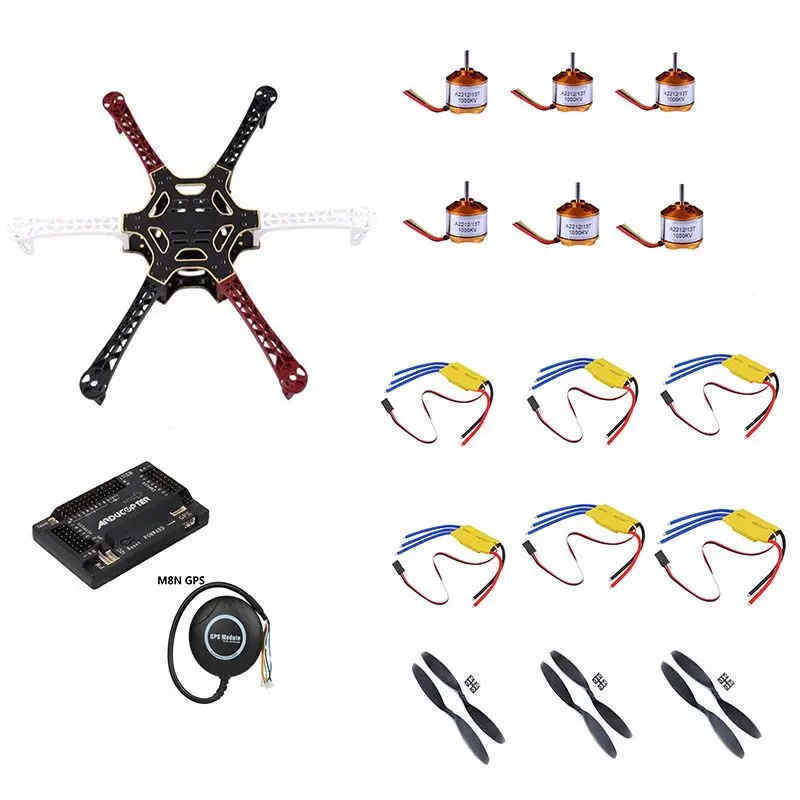 

S550 multi-axle parts DIY drone aerial photography multi-rotor model s550 Full Set 6-axis Aircraft Kit 2812 brushless M8N GPS