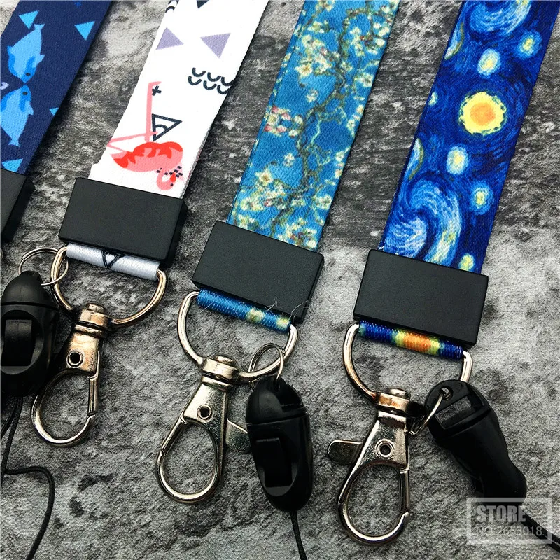 10 قطعة زهرة طقطق قسط الحبل الرقبة حزام للمفاتيح ID بطاقة رياضة أحزمة هاتف المحمول USB شارة حامل DIY شنق حبل الوهق