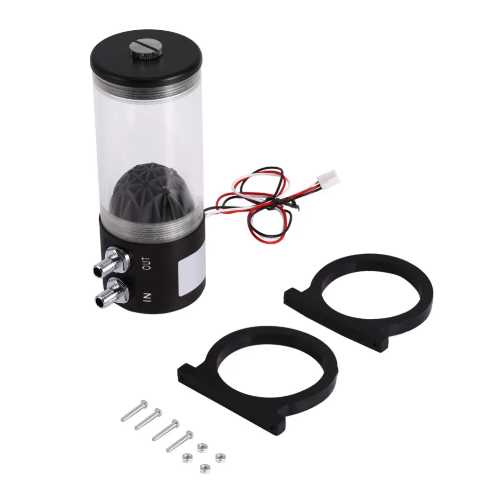 

Water Cooling DC Pump Tank 250ML F/ pc CPU CO2 Water Cooled 500L/H 10W DC 12V
