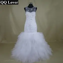 QQ Lover 2019 африканские Цветы из бисера с открытой спиной русалка свадебное платье на заказ большие размеры Свадебные платья Свадебное платье