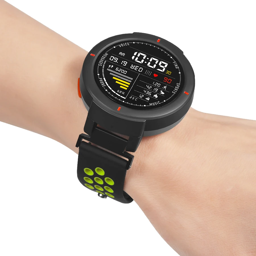 Силиконовый ремешок для часов сменный Браслет Huami Amazfit Verge 3 ремешка двухцветные