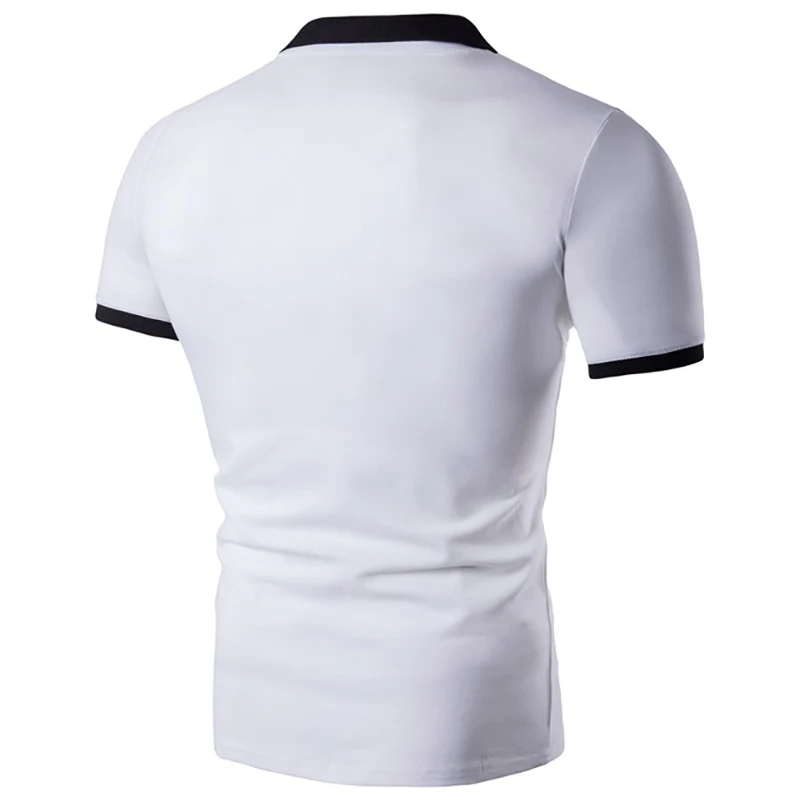 Летняя мужская рубашка поло с коротким рукавом повседневные мужские рубашки Slim Fit Поло для мужчины мужские Поло Плюс Размер Белый Черный Топы