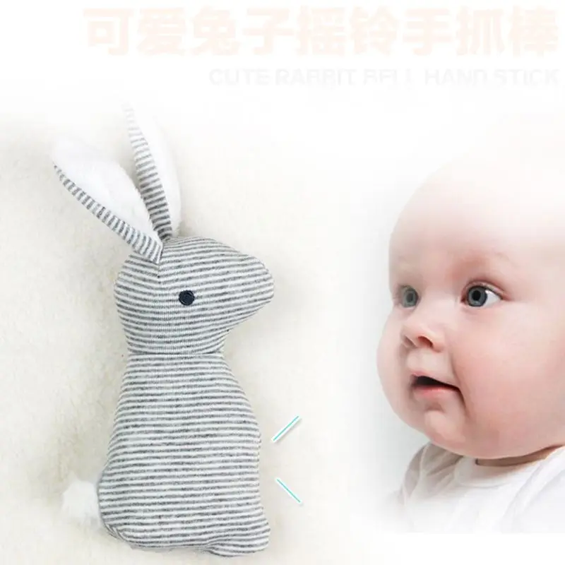 Cartoon Plush Rabbit Animal Rattle Bell Jingle Sound Hand Shaker Baby Grasping Intelligent Development Educational Toy Cartoon Plush Rabbit Animal Rattle Bell Jingle Sound Hand Shaker Baby Grasping Intelligent Development Educational Toy