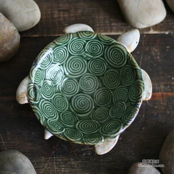 

ceramic tortoise leaf ashtray home decor crafts room decoration handicraft ornament porcelain figurine Storage dish decoration