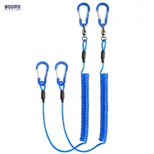 Booms Fishing T02 2pcs Heavy Duty Fishing Lanyard for Boating Ropes with Camping Carabiner Secure Lock Fishing Tools Accessories