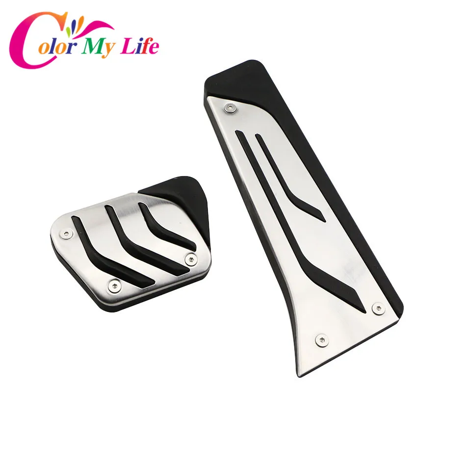 

Color My Life Car Fuel Brake Pedals Plate Pedal Cover for BMW X3 X5 X6 F20 F30 E34 E39 E70 E71 E90 E46 F31 320i 325 320d 520 525