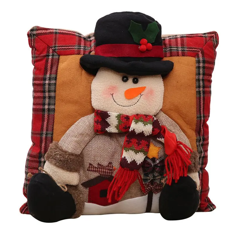 Горячая Новинка Рождественская подушка из мешковины Рождественские украшения для дома подушки Санта