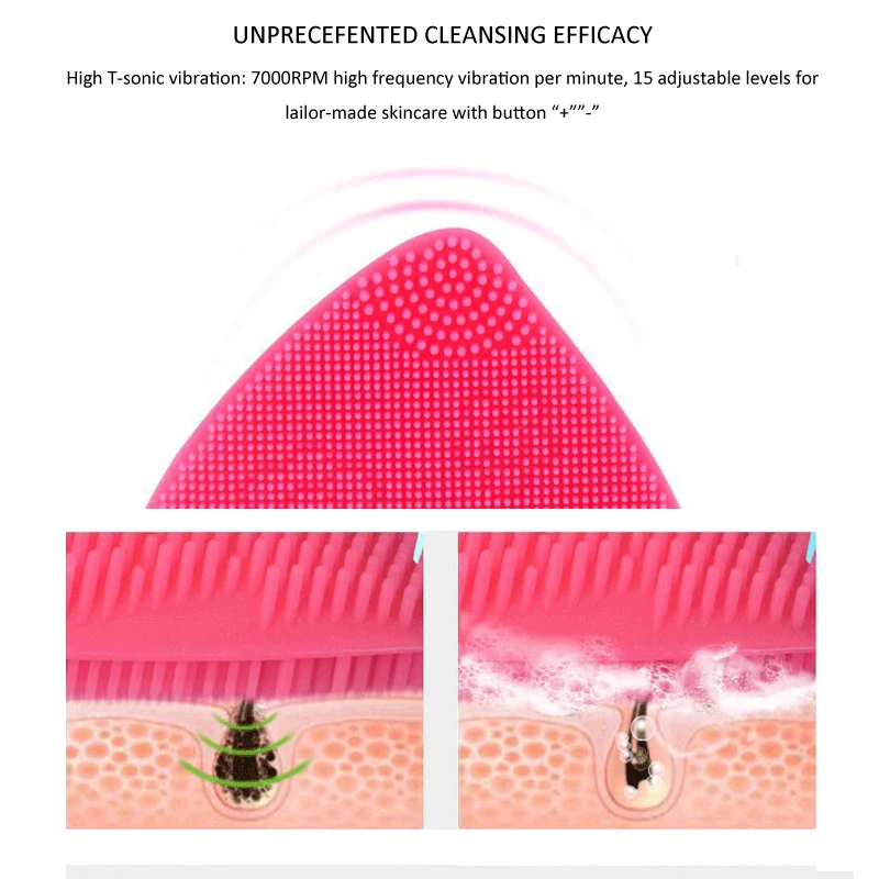 silicone facial clean brush 5