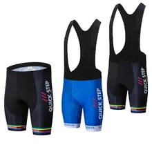 QUICKSTEP летние велосипедные шорты с нагрудником для шоссейного велосипеда, Быстросохнущий комплект для велоспорта Hombre culotte ciclismo hombre de Ciclismo, мужские шорты с нагрудником
