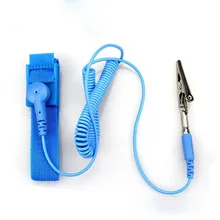 Самозащита Антистатический браслет электростатический ESD discharge многоразовый наручный ремешок ручной работы с провод заземления сварочные рабочие перчатки