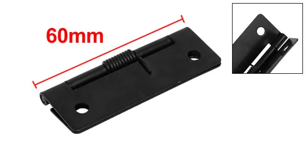 Cupboard Closet Metal 270 Degree Spring Loaded Hinge Black 60mm Length