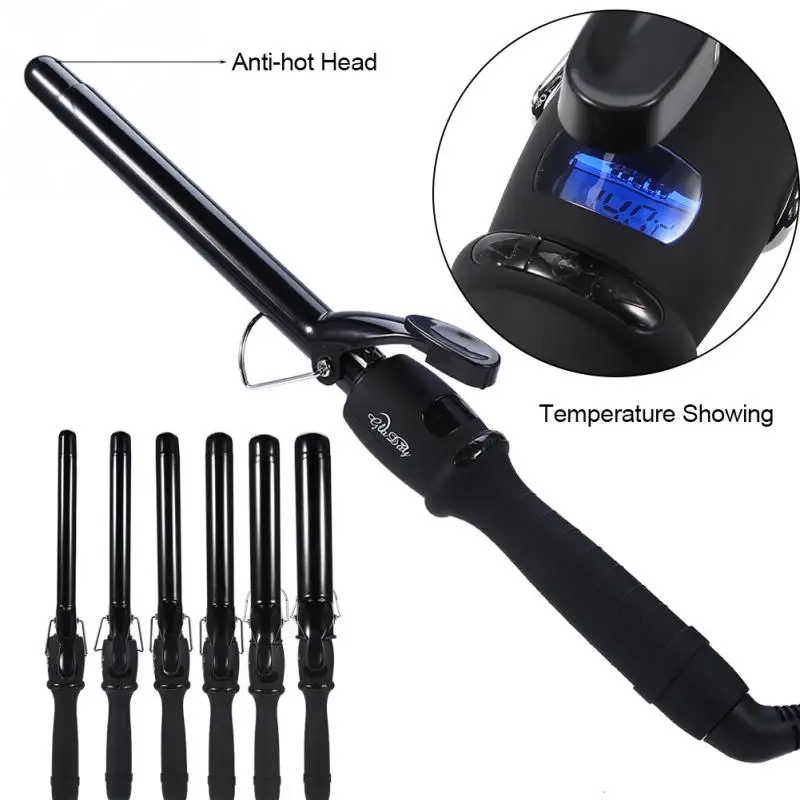 110 240v 6 Types Tube Shape Big Deep Curly Ceramic Curling Iron