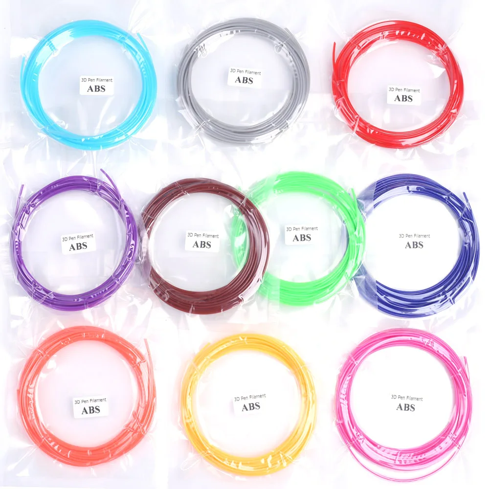 5 Meter 50M 10 Color Or 100 M 20 Colors 3D Printing Materials 3 d Pen Filament Plastic For Kids DIY Birthday Gift