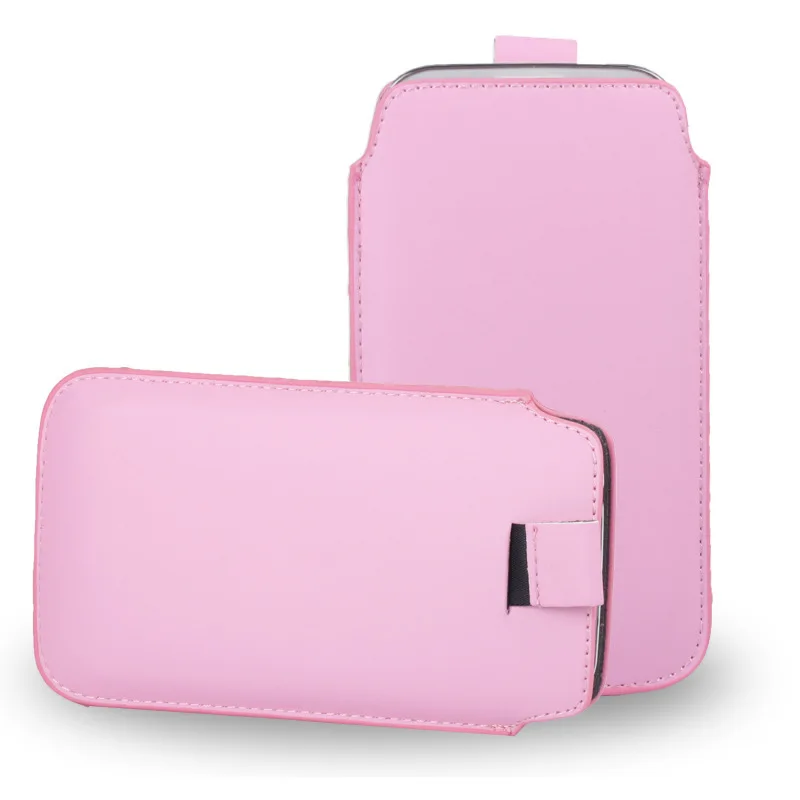TOKOHANSUN для nokia 5228 5230 5800 13 цветов из искусственной кожи Pull Tab чехол сумка чехол Чехол для сотового телефона s сумки оболочка - Цвет: Розовый