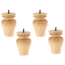 4 комплекта стул ноги скамейки деревянная кровать диван-дерево 7 см