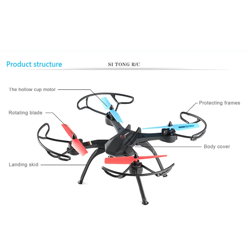 DC015 L3 4CH 6 Axis Gyro RC Quadcopter 2 0MP Helicopter FPV W LED Light font