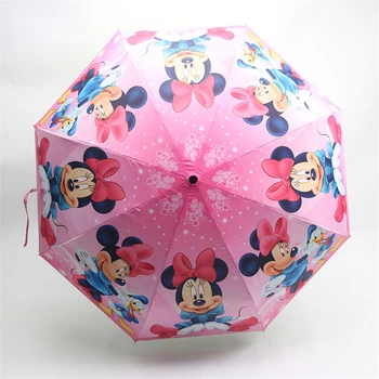 

Disney cartoon Minnie Mickey Mouse Rain and rain dual-use three-fold umbrella student sunscreen umbrella kids outdoor umbrella