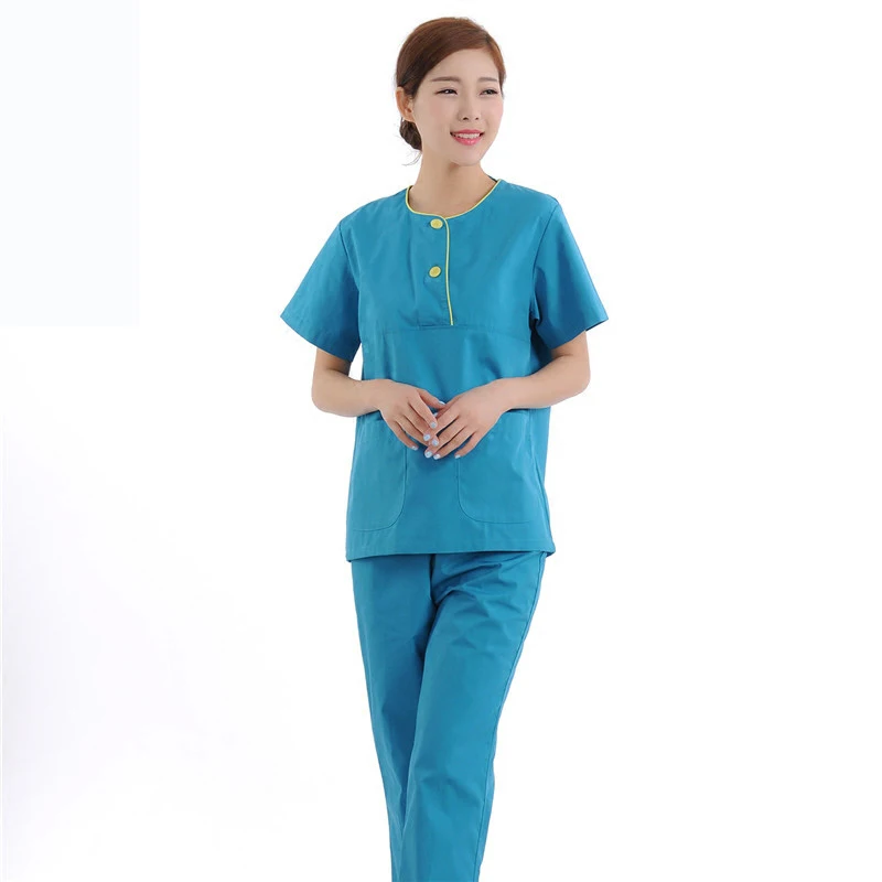 

New Arrival Short Sleeve Summer Medical Scrub Sets Clothes Pet Doctor Beauty Salon Workwear Clothes Hospital Nurse Uniform