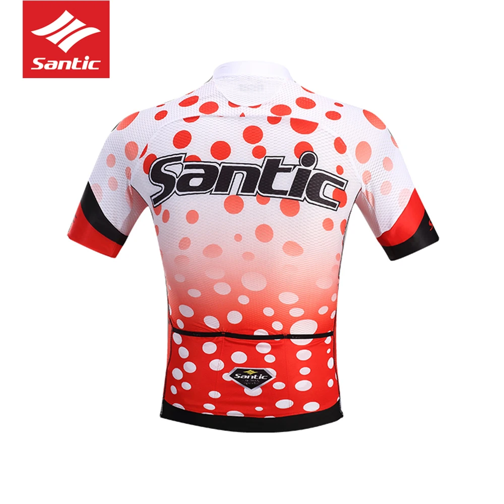 

2018 SANTIC Summer Cycling Jersey Men Pro Funny Design Breathable Short Sleeve Anti-UV Bike Shirt Jersey Quick Dry Sport for Men