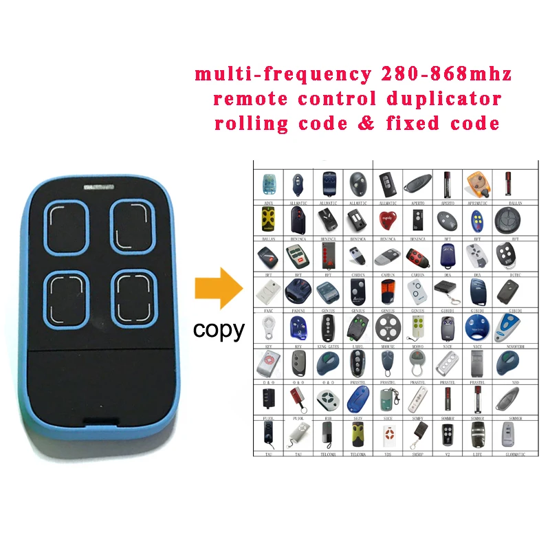 

10 pieces colorful case multi frequency remote control duplicator CE and ROHS certificate 280mhz to 868mhz