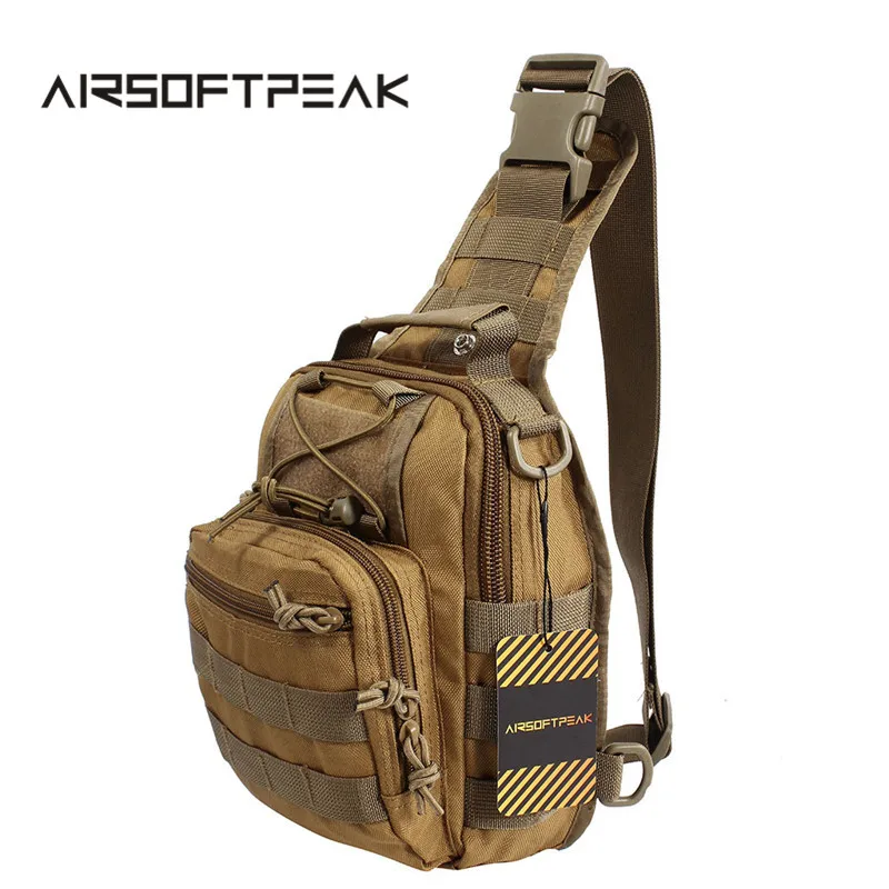 

AIRSOFTPEAK 1000D Molle Tactical Low Profile Bag Combat Hunting Pistol Shoulder Bag Outdoor Travel Waterproof Multi-purpose Bag