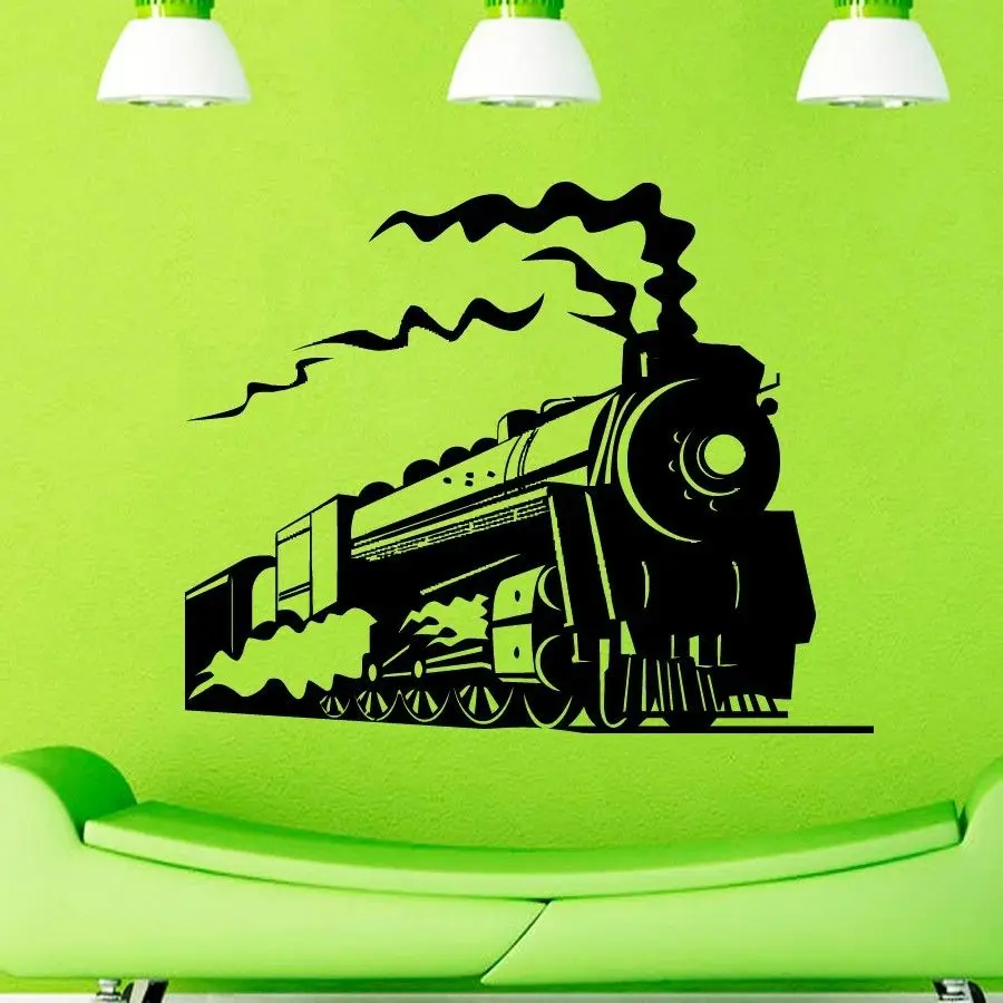 WALL DECAL VINYL STICKER DECALS ART MURAL TRAIN EXPRESS LOKOMOTIVE BOY